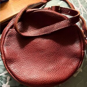 Round Burgundy Leather Bag
Portland Leather